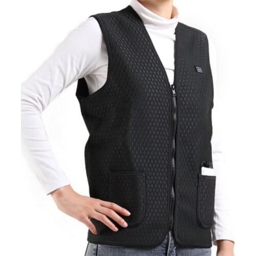 Men Outdoor Jacket Vest Spring Winter Heated Sleeveless Fishing Hunting Waistcoat Hiking Bike Sportswear With USB