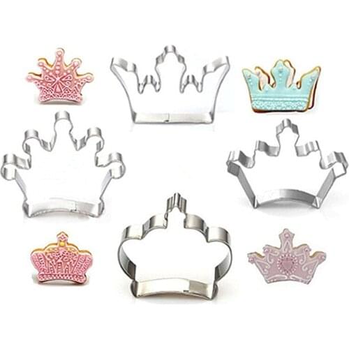 Royal Crown Icing Set Stamp Mold Pancake Biscuit Cookie Cutter Kitchen Tools Stainless Steel Discount Coupon Baking Fondant