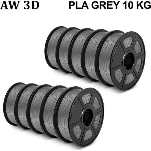 AW 3D Filament 10 Rolls PLA Filament 1kg 1.75mm Tolerance +/-0.02mm 10kg Eco-friendly No Bubble FDM 3D Printer Pen Material