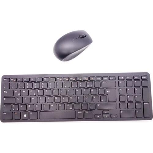 New German 2.4G Wireless Keyboard and Mouse for Dell KM713 Computer Laptop DE Keyboard