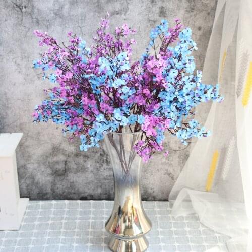 New Gypsophila plum artificial flower white branch high quality baby breath fake flower long bouquet home wedding decoration aut