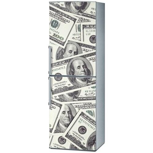 Custom DIY Dishwasher Refrigerator Freeze Sticker Dollar Pattern For Kitchen Decoration Art Fridge Door Cover Wallpaper