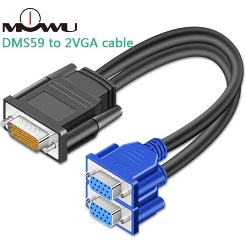 DMS 59 Pin Male to 2 HDMI/VGA/DVI/DP Female Splitter Extension Cable Adapter for graphics card HDMI Monitors