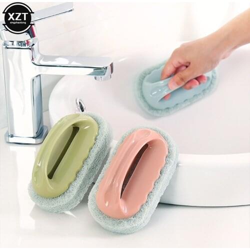 Strong Decontamination Cleaning Brush Bath Brush Sponge Eraser Cleaner Sponges Scouring Pad For Kitchen Bathroom Cleaning Tools