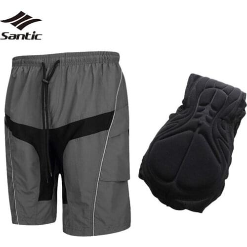 Santic Cycling Shorts Men Coolmax Padded Shorts Bicycle Clothing Quick Dry Road Mountain Bike Shorts Downhill Short Pants