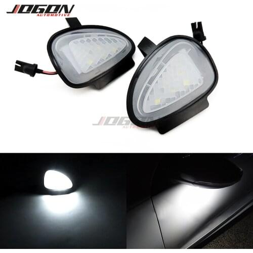 Car Rearview Mirror Bottom LED Welcome Courtesy Light Puddle Flashlight Trim For Volkswagen VW GOLF 6 MK6 GTI R32 2008 - 2014