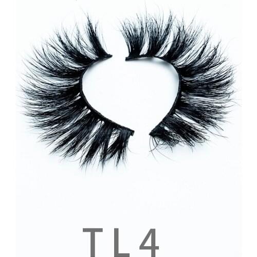 TL4 3D 18mm Short Fluffy Mink Lashes Strip Eyelashes Thick 5D Natural Long False Wispy Lashes Dramatic Bulk Lashes Wholesale