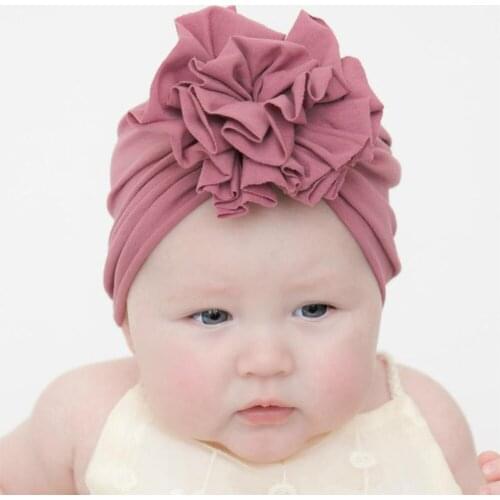 MAYA STEPAN 1 PCS Children Solid Baby Hat Kids Cap Girls photography Props Spring Autumn Modis Beanie Infant Props Flower Bow