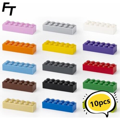 10pcs Small Particle 2456 High Brick 2x6 DIY Building Block Compatible with Creative Gift MOC Building Block Castle Toy
