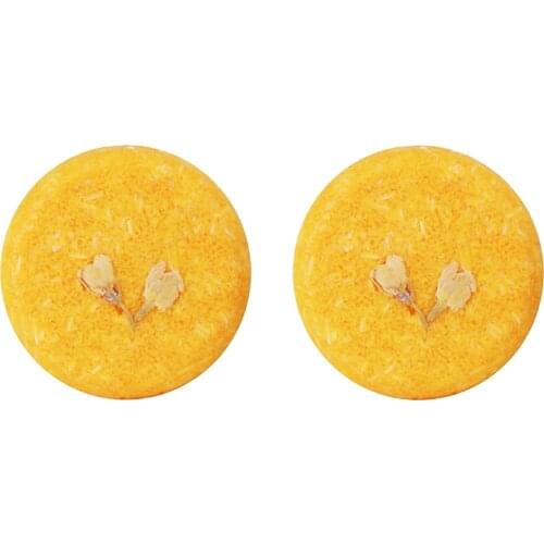 2pcs 100% Organic Jasmine Solid Shampoo Soap Bar Plant Essence Without