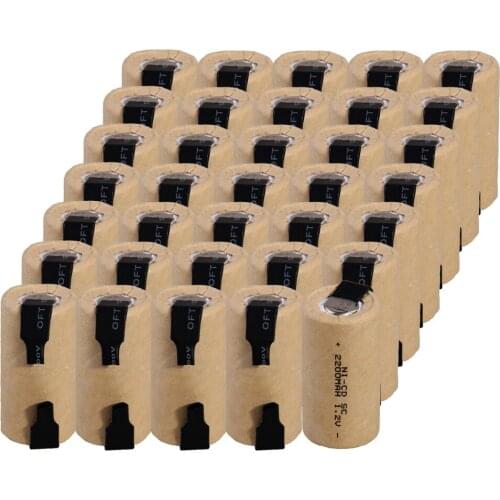 35 pcs SC 2200mah 1.2v battery NICD batteries for makita bosch B&D Hitachi metabo dewalt power tools for emergency lights