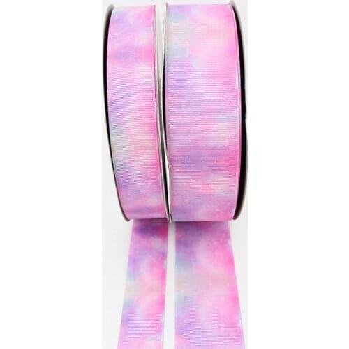 9mm-75mm hot transfer Psychedelic color printed ribbon grosgrain ribbon DIY handmade fabric 20 yards