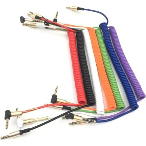 3.5MM Audio Cable 3.5 Jack To Jack AUX Cable Headphone Speaker For iPhone Car Male to Male AUX Cord Spring Cable