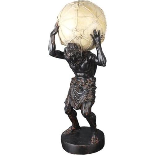 Bronze Greek Titan Atlas Carrying The World Statue| Atlas Holding Heavens Statue/Trinket Box