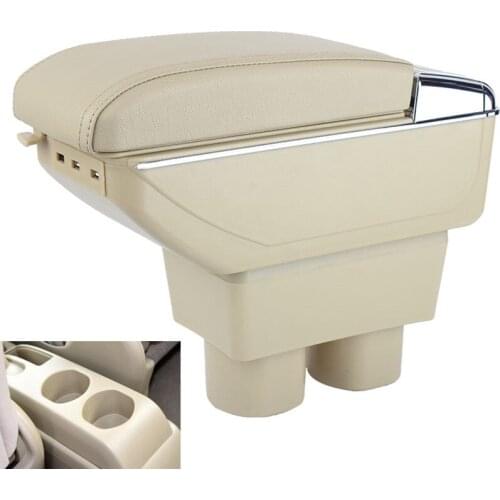 Central armrest BIG SPACE+LUXURY+USB armrest box content box with cup holder LED USB for Nissan Sylphy sedan