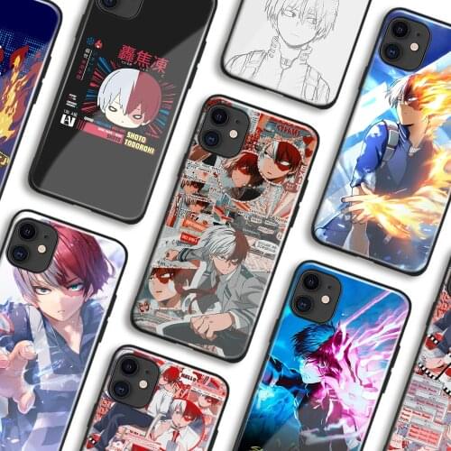 My Hero Academia Shoto Todoroki Anime Phone Cases For iPhone 11 12 Mini Pro XS Max 6s X XR 6 7 8 Plus SE Soft TPU Glass Cover