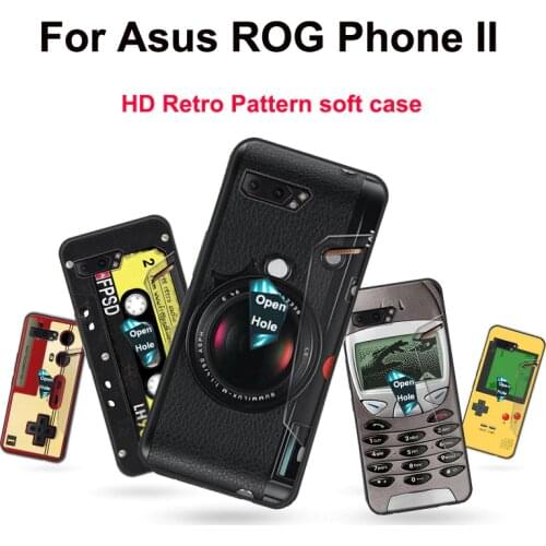 For ASUS ROG Phone II Case Phone2 ZS660KL Retro Matte Soft Silicone Back Cover Phone Cases For ASUS ROG Gaming Phone 2