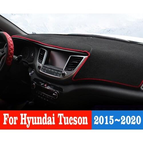 Car dashboard cover mat dash-mat sun shade pad instrument panel carpets anti-uv For Hyundai Tucson 2015-2019 car accessories