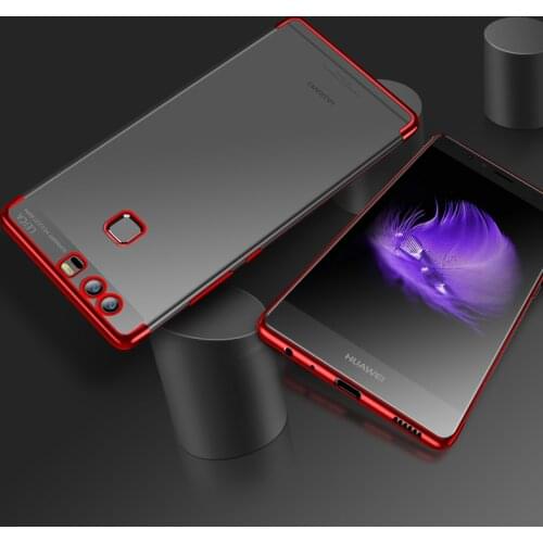 Surplus Wind Phone Case For Huawei P8Lite P9Lite 2017 Transparent Plating TPU Soft Silicone Slim Back Cover Case For P9 P9Plus