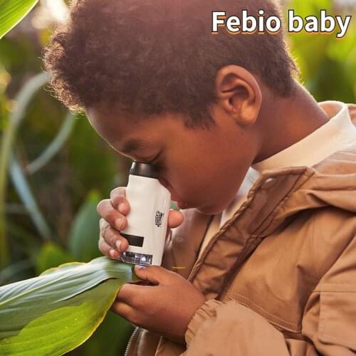 Childrens Small Portable Microscope Students' Mini Biological Steam Experimental Toys Explore Biological Secrets Birthday Gift