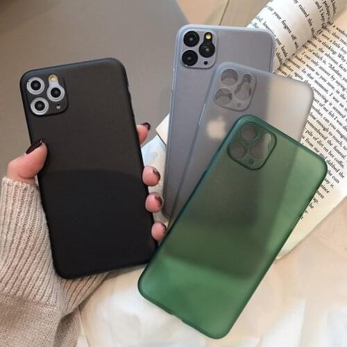 Matte ultra-thin Phone Case For iphone 12 12pro max 11 pro max Xr Xs max Protective Transparent hard case cover for iphone 7 8