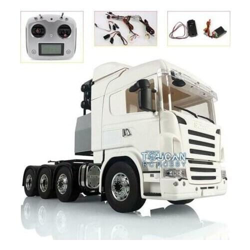 LESU Metal 8*8 Chassis 1/14 Hercul Sca Cabin RC Tractor Truck W/ Sound Light Radio THZH0617-SMT4