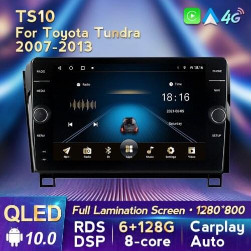 MLOVELIN QLED Screen Suitable for Toyota Tundra XK50 2007-2013 Sequoia XK60 2008-2017 Smart car multimedia player