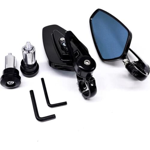 Motorcycle 7/8" 22mm Handlebar End Reaview Mirrors For HONDA cbr 250r For SUZUKI gsx 250r gsf 600 gsx-r125 abs For KAWASAKI
