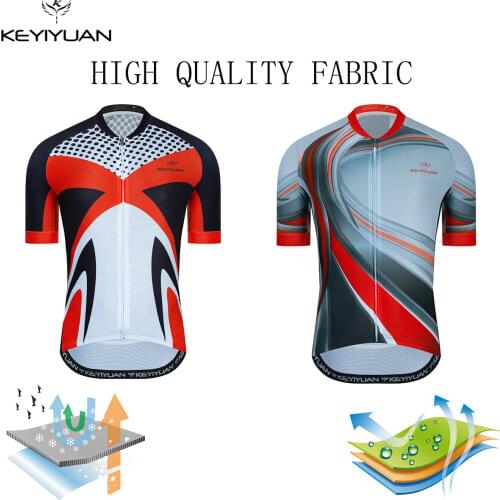 KEYIYUAN Cycling Jersey Men Mountain Outdoor Cycle Wear Bike Clothing Top MTB Racing Bicycle Clothes Uniform Wielerkleding Heren