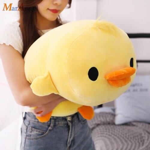 1pc 40cm Stuffed Down Cotton Lying Duck Cute Yellow Duck Plush Toys for Children Soft Pillow Cushion Nice Christmas Gift