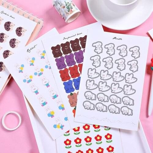 Ins Cartoon Creative Color Sealing Cute Sticker Girl Mobile Phone shell Handbook DIY Decorative Stickers Scrapbooking Stationery