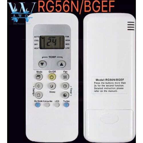 New Remote Control For Carrier Air Conditioner RG56N/BGEF RG56V/BGEF RG56N/R1 RG56/BGEF-CA RG56/BGEFU1-CA RG56/BGEF-CAEG