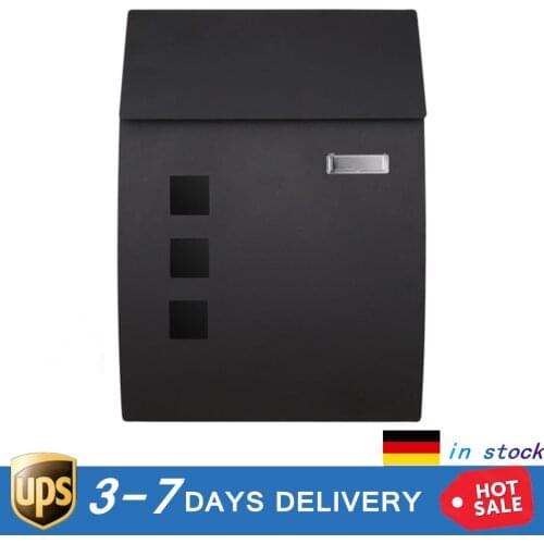 New Outside Wall Mounted Lockable Iron Letterbox Mail Box Postbox Lockable Design with 2 Spare Keys with A Locking System