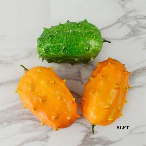 Home Shop Store decoration props foam faux fake fruit artificial Simulation thorn cucumber horned Kiwano melon model