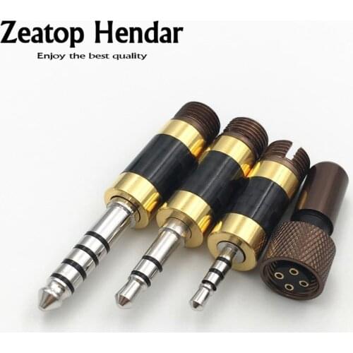 1Set Rhodium Plated 4.4mm 3.5mm 2.5mm Balanced Audio Plug 3 in 1 DIY HIFI Earhone Cable Kits Adapter for DITA AWESOME LN005924