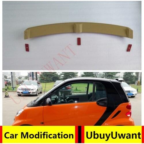 For Mercedes Smart fortwo 453 451 Spoiler ABS Material Car Rear Wing Rear Roof Spoiler For Benz Smart fortwo 453 451Roof Spoiler