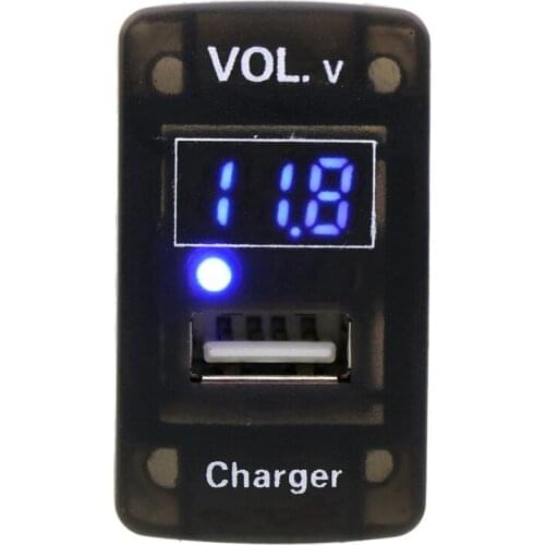 USB Charger DC12V 5V 2.1A Socket Car Led Digital Voltage Display Voltage Meter Battery Monitor for HONDA