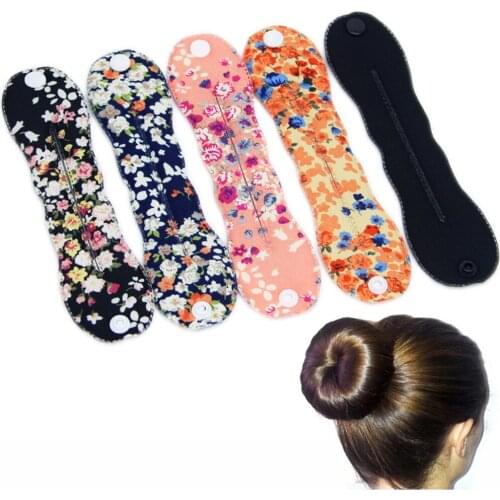 1PCs Magic Foam Sponge Clip Bun Curler Printed Hairstyle Twist Maker Tool Dount Twist Hair Accessories Hair Styling Tools New