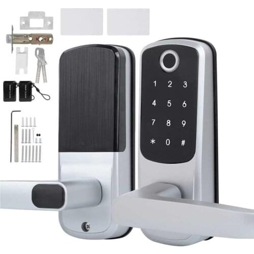 WiFi Smart Lock Fingerprint Password Card Remote Unlock Touch Screen W/Mechanical Key for TUYA Intelligent Electronic Lock