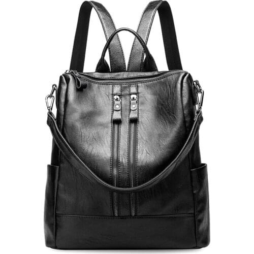 Womens Soft Leather Designer Backpacks Female Casual School Bags for Teenage Girls Ladies Travel Bagpack High Quality New C1600