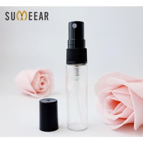 100Pieces/Lot 5ml mini glass Perfume Bottle Spray Refillable Empty Bottles Cosmetic Containers Portable Perfume Atomizer Sample