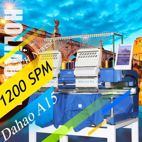 3 Years Quality Warranty!!!2 Head Cheap Cost T Ajima Happy Zsk Computer Embroidery Machine Used Servo Moter 47 Split Head