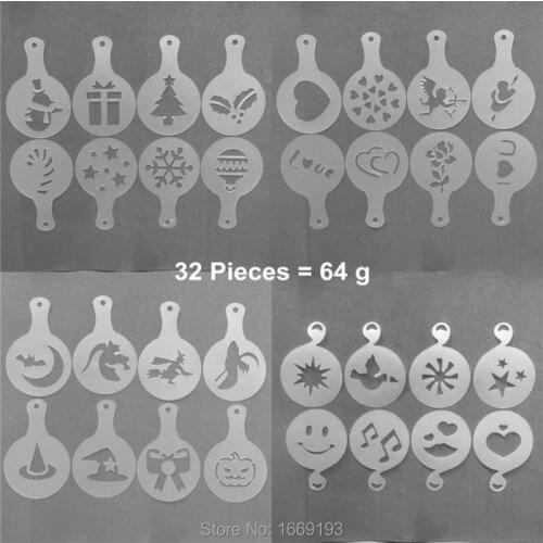 32 Pieces Coffee foudant Lahua Molds Sugarcraft Cake Decorating Fondant Cutters Tools,Direct Selling