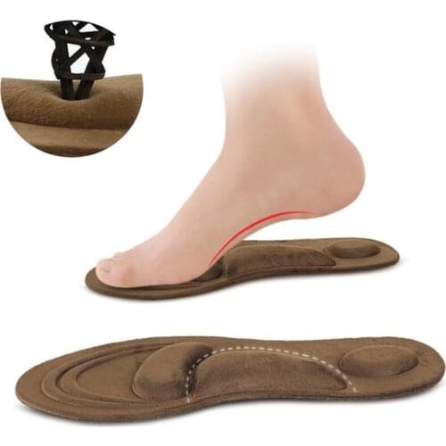 4D Suede Memory Foam Orthotic Insole Arch Support Orthopedic Insoles Shoes Flat Foot Feet Care Sole Shoe Orthopedic Pads