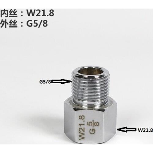 Adapter Converts CO2 Tank W21.8 to Regulaor G5/8 Fitting,female w21.8 to Male G5/8,aquarium connector for CO2 cylinder Regulator