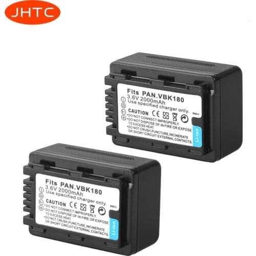Battery For Panasonic VW Vbk180 HC-V700MGK HC-V10GK HC-V100GK HC-V100MGK HC-V500GK HC-V500MGK Batterie VWVBK18 2000mAh