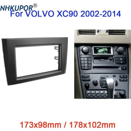 Car Radio Fascia For Volvo XC90 2002+ Dash Installation Stereo Panel CD Trim Kit Face Frame Double 2 Din