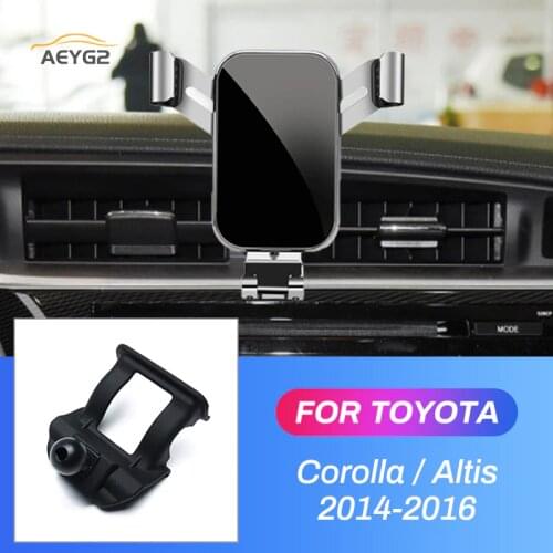 Car Mobile Phone Holder For Toyota Corolla Altis 2014 2015 2016 360 Degree Gravity Stand Air Vent Mount Special Navigation Stand