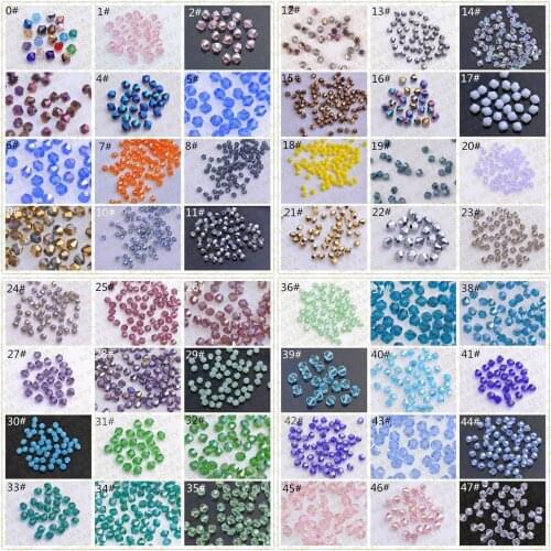 4mm 1000pcs/lot Bicone 5301 Austrian crystals beads Loose Spacer Bead for DIY Jewelry Making U pick Colour