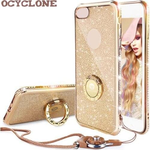 For IPhone 7 Case Ring Purple Bling Cover For Iphone X 6 6s 7 plus Diamond Case I8 Glitter Cover For Iphone 8 plus Case Ring Red